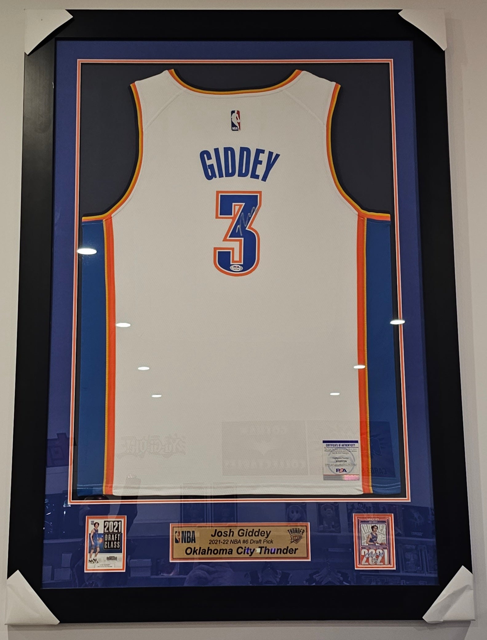 Framed Autographed/Signed Josh Giddey 33x42 White Authentic Jersey PSA –  Super Sports Center