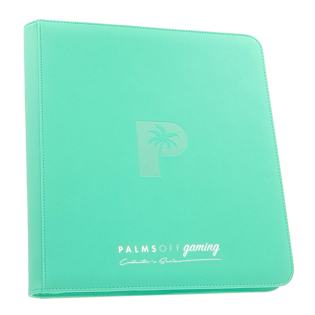 PALMS OFF Collector's Series 12 Pocket Zip Trading Card Binder - TURQUOISE