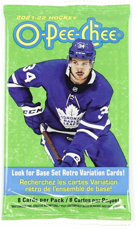 2021/22 Upper Deck O-Pee-Chee Hockey Retail single pack (8 CARDS)