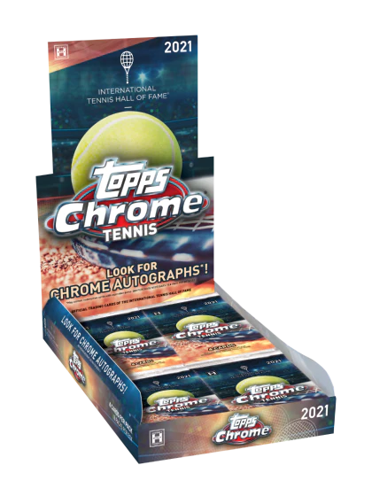 2021 Topps Chrome Tennis Hobby Box (18 PACKS)