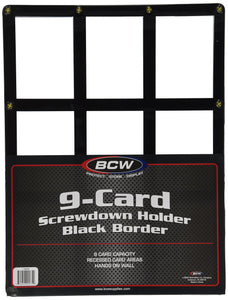 BCW 9 Card Screwdown Holder - Black Border