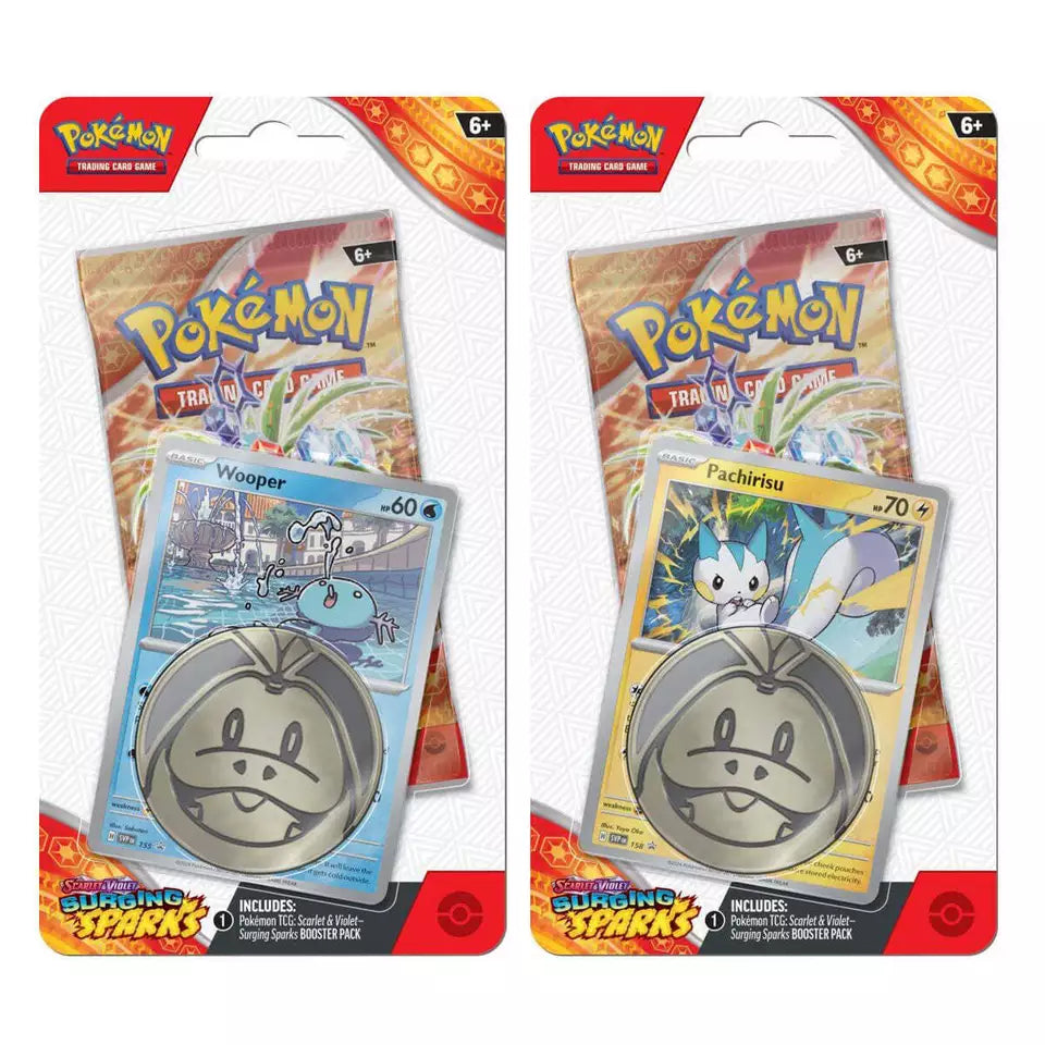 Pokemon TCG - Scarlet & Violet (SV08) SURGING SPARKS Checklane Blister Pack