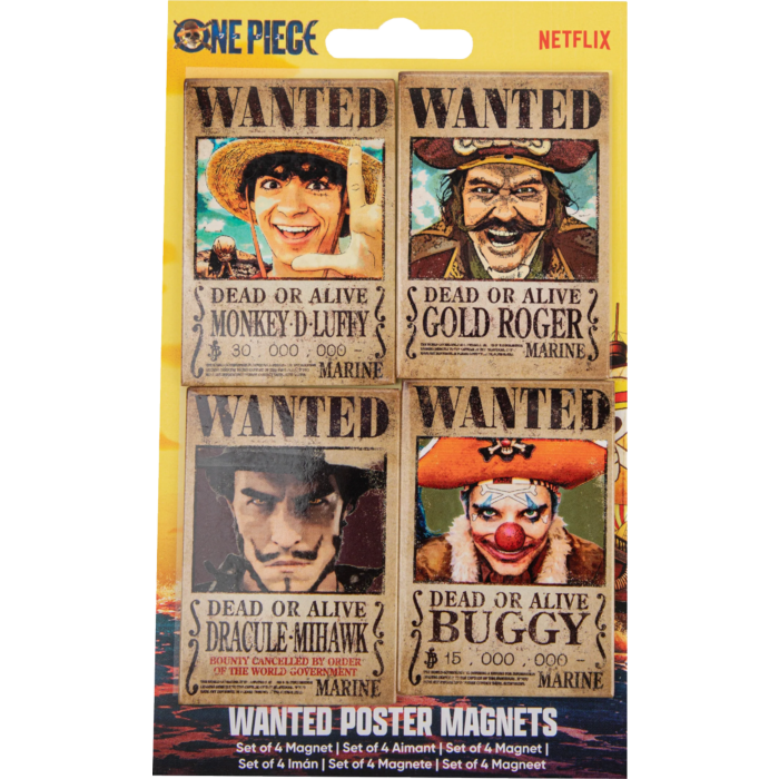 One Piece (2023) - Wanted Poster Magnets 4-Pack