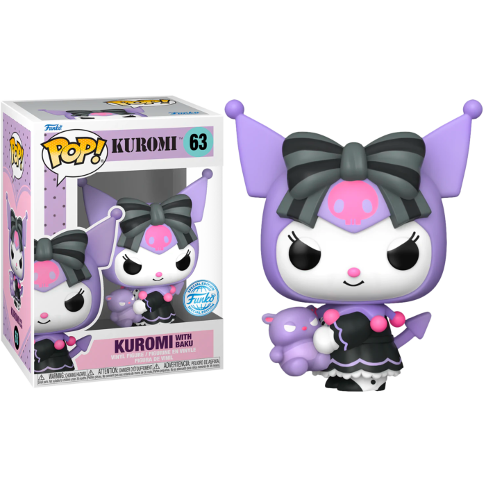 Sanrio - Kuromi with Baku Pop! Vinyl Figure #63