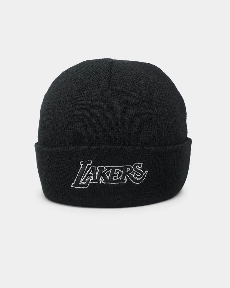 Los Angeles Lakers Metallic Logo Cuff Knit Beanie