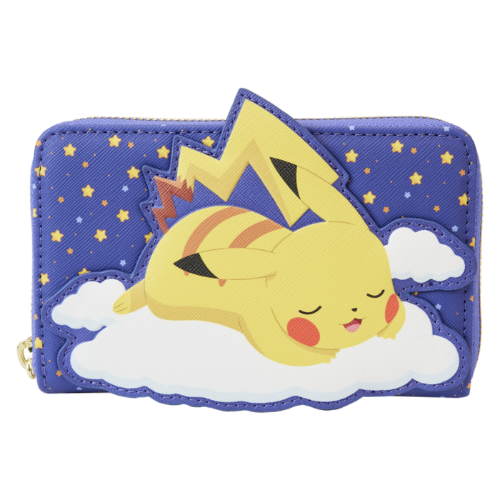 Pokemon - Sleeping Pikachu & Friends 4” Faux Leather Zip-Around Wallet