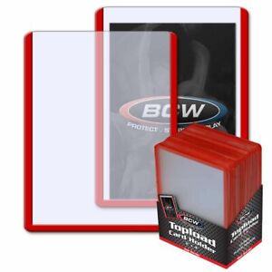 BCW Toploaders Red Border 2 Pack Of 25 3x4 Card Holders
